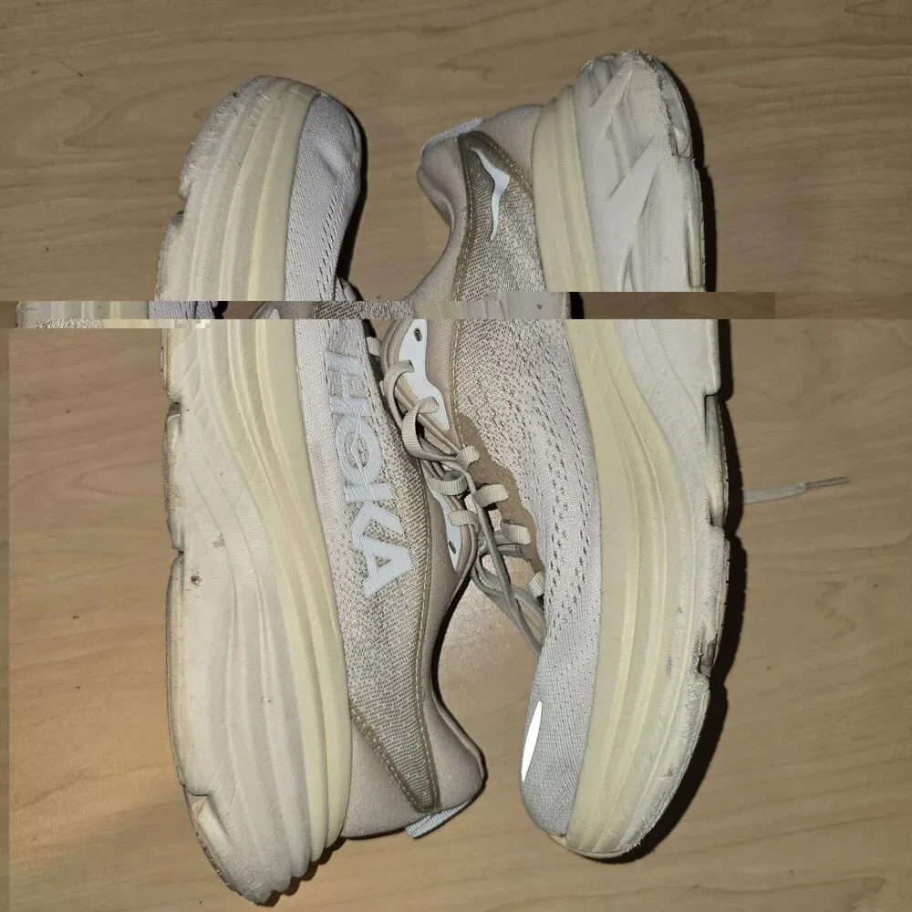 Hoka One One Bondi 8 Women's 10B Shifting Sand Vanilla